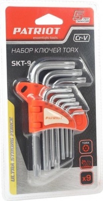 Набор ключей TORX PATRIOT SKТ-9T10-T50,CRV, 9 предметов