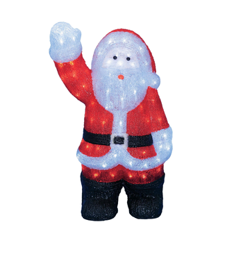 Фигура светодиодная «Дед Мороз» 38*24*60 см 120 светодиодов Белый свет. Провод прозрачный. IP20 TM Uniel